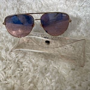 Quay Australia + Desi Perkins + High Key + Sunglasses + Gold/Gold + Oversized